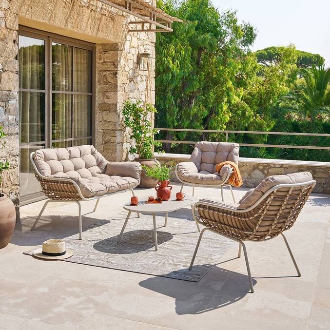 Salon de jardin PAOPAO Beige / Argile